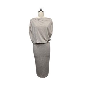 midi evening dresses formal with sleeves CAMILA White Long Sleeve Midi Dress